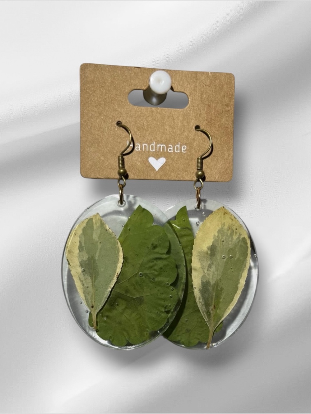 Handmade Leaf Resin Earrings